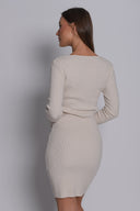 Ρίμπ πλεκτό φόρεμα