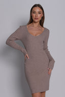 Ρίμπ πλεκτό φόρεμα