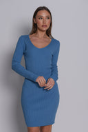 Ρίμπ πλεκτό φόρεμα