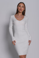 Ρίμπ πλεκτό φόρεμα