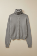 Grey Cable Knit Sweater