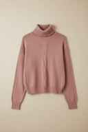 Pink Cable Knit Sweater